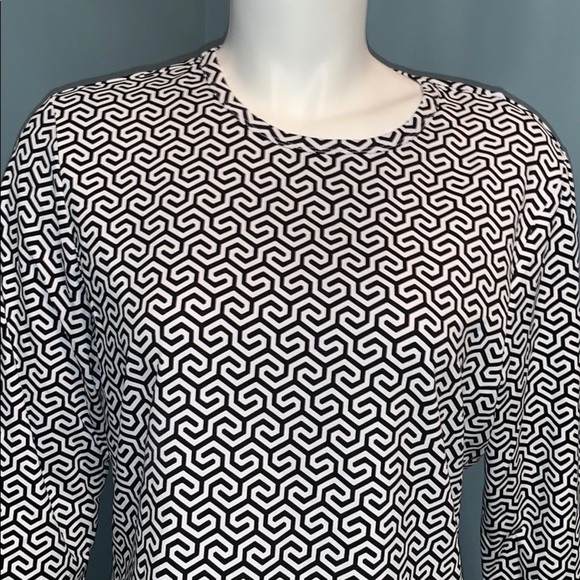 J. McLaughlin Catalina Cloth Black & White Print L - Picture 2 of 6